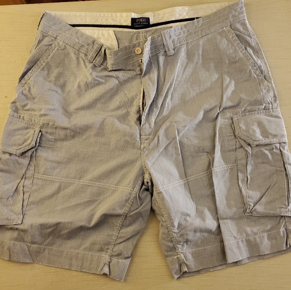 Ralph Lauren Polo cargo shorts 46B blue/white
